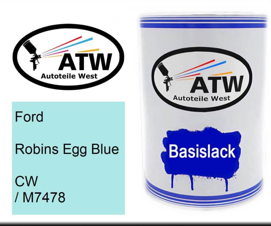 Ford, Robins Egg Blue, CW / M7478: 500ml Lackdose, von ATW Autoteile West.